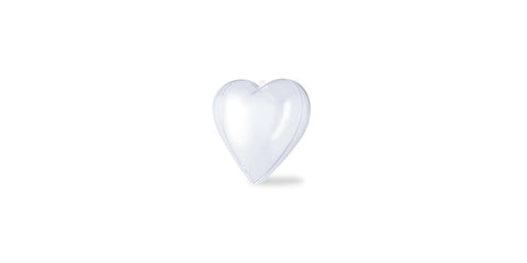 Heart in Transparent Plastic That Can be Opened to Fill