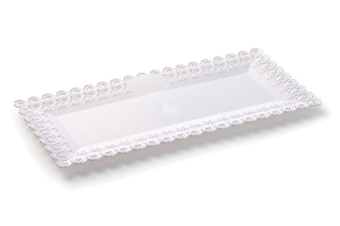 Rectangular Laced White Tray 3