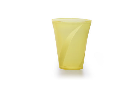 Yellow Durable Plastic Cup 300 cc